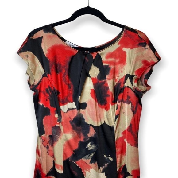 Moschino Cheap And Chic  Aeffe Spa Silk Floral Sheath Dress - Picture 3 of 11